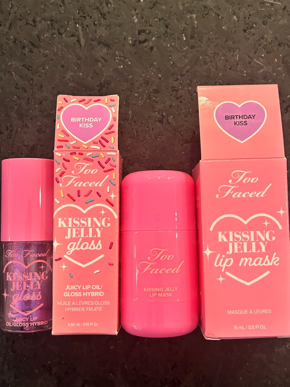 Too Faced Kissing Jelly Birthday Kiss Lip Gloss + Lip Mask Duo